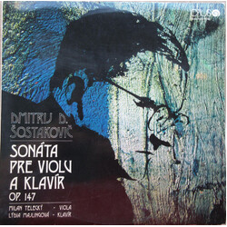 Dmitri Shostakovich / Milan Telecký / Lydie Majlingová Sonáta Pre Violu A Klavír, Op. 147 Vinyl LP USED