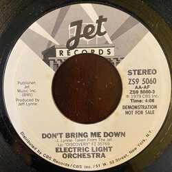 Electric Light Orchestra Don't Bring Me Down USED VINYL 7INCH 45 RPM SINGLE PROMO STYRENE STEREO