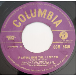 Ruby Murray If Anyone Finds This, I Love You / Before We Know It USED VINYL 7INCH 45 RPM SINGLE