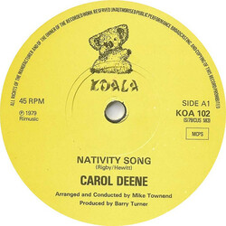 Carol Deene Nativity Song USED VINYL 7INCH 45 RPM SINGLE
