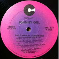 Johnny Gill Can't Wait Til Tomorrow USED VINYL 12INCH PROMO 33 S RPM