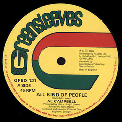 Al Campbell All Kind Of People / Last Dance USED VINYL 12INCH 45 RPM