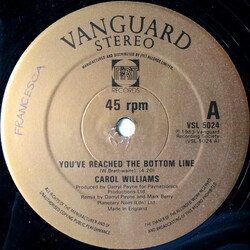 Carol Williams You've Reached The Bottom Line USED VINYL 12INCH 45 RPM