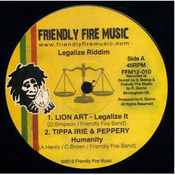 Lion Art / Tippa Irie / Peppery / YT / Murray Man / Friendly Fire Band Legalize It USED VINYL 12INCH