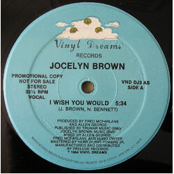 Jocelyn Brown I Wish You Would USED VINYL 12INCH 33 S RPM SINGLE PROMO