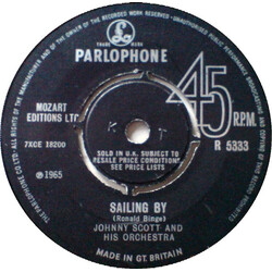 Johnny Scott And His Orchestra Sailing By USED VINYL 7INCH 45 RPM