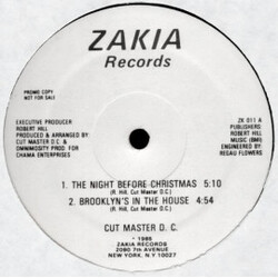 Cutmaster D.C. The Night Before Christmas / Brooklyn's In The House USED VINYL 12INCH 33 S RPM PROMO