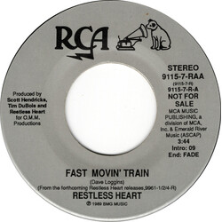 Restless Heart Fast Movin' Train USED VINYL 7INCH 45 RPM PROMO STEREO