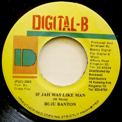 Buju Banton If Jah Was Like Man USED VINYL 7INCH 45 RPM