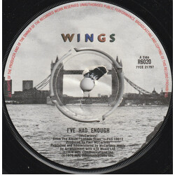 Paul McCartney & Wings I've Had Enough USED VINYL 7INCH 45 RPM SINGLE