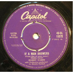Bobby Darin If A Man Answers Vinyl 7" USED