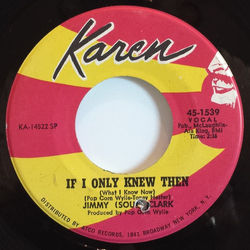 Jimmy Clark If I Only Knew Then (What I Know Now) Vinyl 7" USED