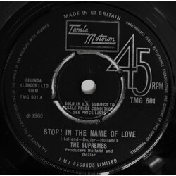 The Supremes Stop! In The Name Of Love VINYL 7" USED