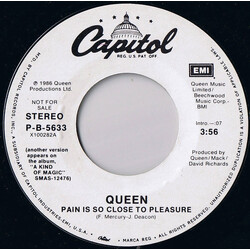 Queen Pain Is So Close To Pleasure USED VINYL 7INCH 45 RPM SINGLE PROMO STYRENE STEREO