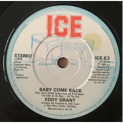 Eddy Grant Baby Come Back USED VINYL 7INCH SINGLE 45 RPM