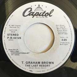 T. Graham Brown The Last Resort Vinyl 7" USED