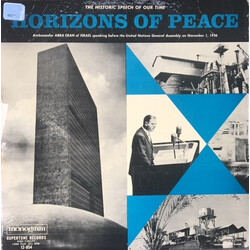 Honorable Abba Eban Horizons Of Peace Vinyl LP USED
