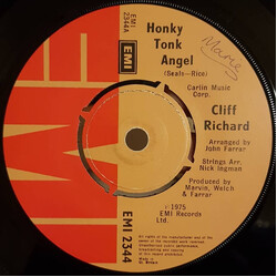 Cliff Richard Honky Tonk Angel USED VINYL 7INCH 45 RPM SINGLE