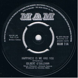 Gilbert O'Sullivan Happiness Is Me And You USED VINYL 7INCH SINGLE