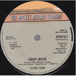 Elton John Crazy Water USED VINYL 7INCH 45 RPM SINGLE