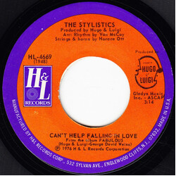The Stylistics Can't Help Falling In Love VINYL 7" USED