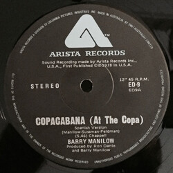 Barry Manilow Copacabana (At The Copa) VINYL 12" USED