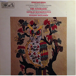Aram Khatchaturian / Kiril Kondrashin / Mstislav Rostropovich / Evgeni Svetlanov Symphony No. 3 / Concert Rhapsody For Cello And Orchestra Vinyl LP US
