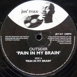 Outsider Pain In My Brain USED VINYL 12INCH 33 S RPM