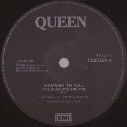 Queen Hammer To Fall USED VINYL 12INCH 45 RPM SINGLE STEREO