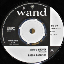 Roscoe Robinson That's Enough / One More Time USED VINYL 7INCH SINGLE 45 RPM REISSUE