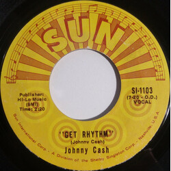 Johnny Cash Get Rhythm USED VINYL 7INCH 45 RPM REISSUE STYRENE