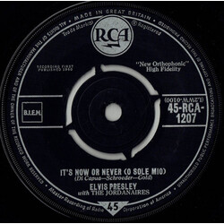 Elvis Presley / The Jordanaires It's Now Or Never (O Sole Mio) VINYL 7" USED