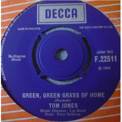 Tom Jones Green, Green Grass Of Home  VINYL 7" USED
