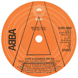 ABBA Take A Chance On Me USED VINYL 7INCH SINGLE 45 RPM PROMO