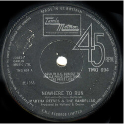 Martha Reeves & The Vandellas Nowhere To Run USED VINYL 7INCH 45 RPM