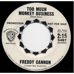 Freddy Cannon Too Much Monkey Business / Little Autograph Seeker USED VINYL 7INCH 45 RPM SINGLE PROMO