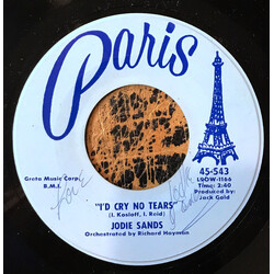 Jodie Sands I'd Cry No Tears / Kiss By Kiss USED VINYL 7INCH 45 RPM