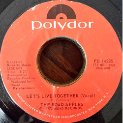 The Road Apples Let's Live Together USED VINYL 7INCH 45 RPM STYRENE
