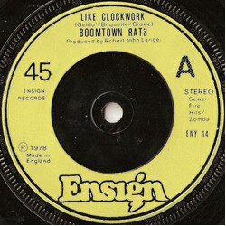 The Boomtown Rats Like Clockwork VINYL 7" USED
