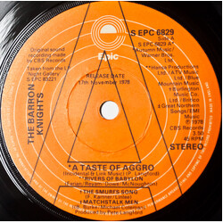 The Barron Knights A Taste Of Aggro USED VINYL 7INCH 45 RPM SINGLE PROMO STEREO
