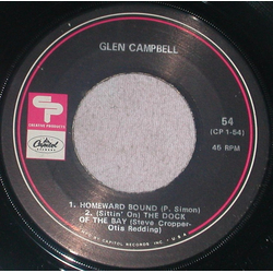 Glen Campbell Homeward Bound / (Sittin' On) The Dock Of The Bay Vinyl 7" USED