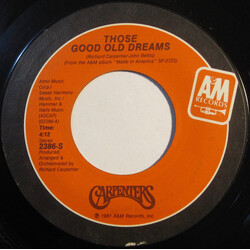 Carpenters Those Good Old Dreams USED VINYL 7INCH 45 RPM SINGLE STYRENE