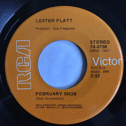 Lester Flatt February Snow /  Foggy Mountain Breakdown USED VINYL 7INCH 45 RPM