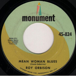 Roy Orbison Mean Woman Blues USED VINYL 7INCH 45 RPM SINGLE