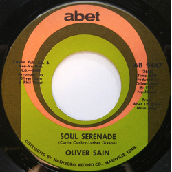 Oliver Sain Soul Serenade / Scratch My Back Vinyl 7" USED