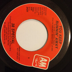 38 Special (2) You Keep Runnin' Away USED VINYL 7INCH 45 RPM PROMO