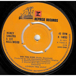 Nancy Sinatra & Lee Hazlewood Did You Ever USED VINYL 7INCH SINGLE 45 RPM