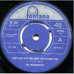 The Mindbenders Can't Live With You, Can't Live Without You USED VINYL 7INCH 45 RPM MONO