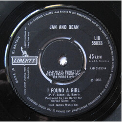 Jan & Dean I Found A Girl USED VINYL 7INCH 45 RPM SINGLE