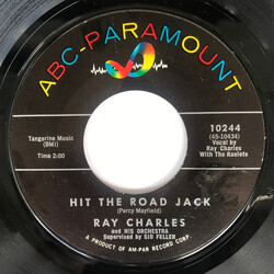 Ray Charles And His Orchestra Hit The Road Jack / The Danger Zone USED VINYL 7INCH 45 RPM SINGLE STYRENE